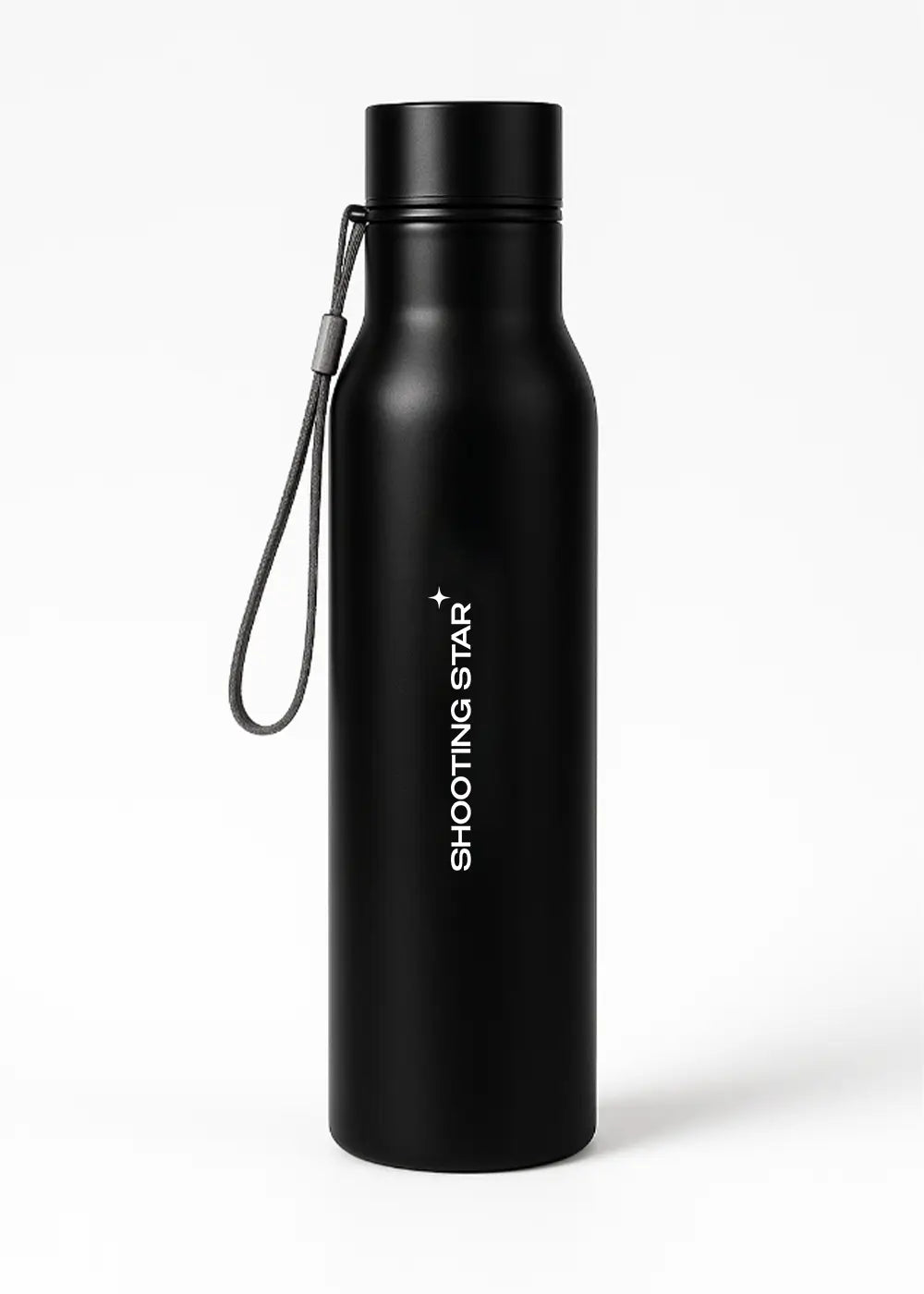 Black Engraved 750ml Stainless Steel Water Bottle – Leak-Proof & BPA-Free